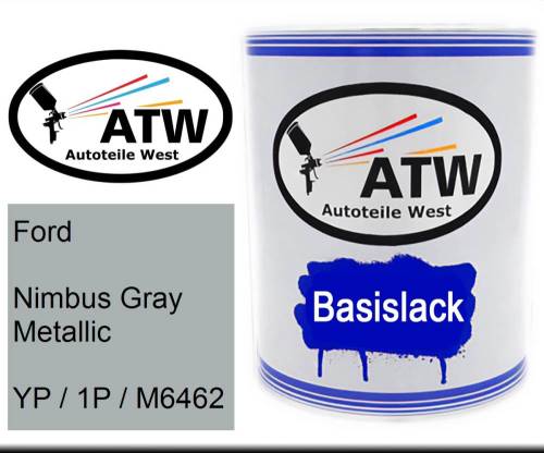 Ford, Nimbus Gray Metallic, YP / 1P / M6462: 1L Lackdose, von ATW Autoteile West.